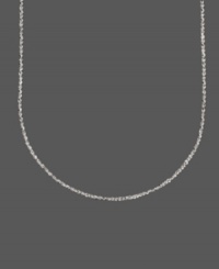 A stylish essential for your collection. This pretty perfectina chain crafted in 14k white gold will be the perfect touch by itself or paired with charms. Approximate length: 20 inches.