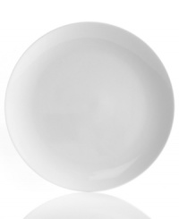 Set 5-star standards for your table with the coupe dinner plate from Hotel Collection. Balancing a delicate look and exceptional durability, this translucent dinnerware is designed to cater virtually any occasion. Complements Link and Bone China dishes.