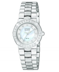 An eco-friendly watch with dazzling diamond accents, by Citizen.