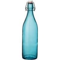 Bormioli Rocco Giara Sky Blue Glass Bottle With Stopper