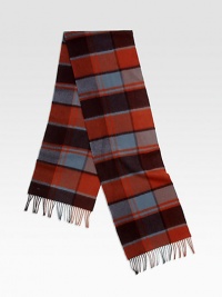 Classic plaid meets luxe cashmere to create an impeccable scarf with perennial style.About 12 X 72CashmereDry cleanImported