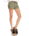 Equip your warm-weather gear with tropical-safari-cool via these roll-tab cargo shorts from Dollhouse!