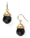 Faceted black stones dangle oh so delicately on this pair of drop earrings from Carolee Lux.