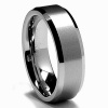 8MM Tungsten Carbide Men's Wedding Band Ring in Comfort Fit and Matte Finish Sz 16.0