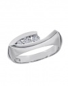 Effy Jewlery 14K White Gold Diamond Ring, .25 TCW Ring size 7