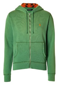 Polo Ralph Lauren Full Zip Fleece Hoodie, Pasture Green, Medium