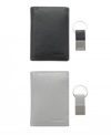 Add this sleek set of wallet and key fob from Calvin Klein to your style.