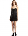 Twelfth St. By Cynthia Vincent Beaded Swing Mini Dress, Black, Small