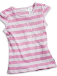 GUESS Kids Girls Striped Top, LIGHT PINK (3T)