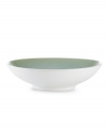 With clean lines and splashes of green, the Kealia cereal bowl dishes out casual fare with modern elegance, plus all the convenience of dishwasher- and microwave-safe stoneware from Noritake.