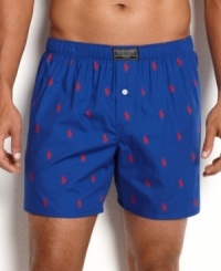 A classic polo pony print gives these boxers from Ralph Lauren timeless style.