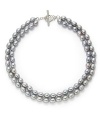 THE LOOKPearls collection7mm grey freshwater pearlsDouble strand silhouetteSterling silver setting Toggle closure THE MEASUREMENTLength, about 16ORIGINMade in USA