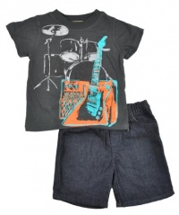 Kids Headquarters Baby-boys Infant 2 Piece Rock Band” Short Set