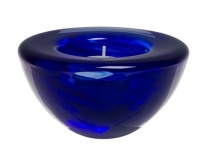 Kosta Boda Atoll Votive Bowl, Blue