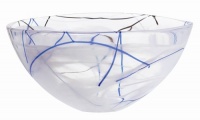 Kosta Boda Contrast Large White Bowl