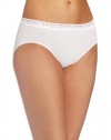 Bali Women's Comfort Revolution Seamless Lace Hipster Panty, White, Large