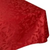 Lenox Holly Damask 60-by-140-Inch Tablecloth, Red