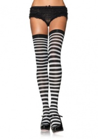 Leg Avenue Women's Nylon Striped Stockings