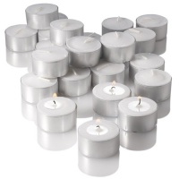 Tealight Candles Extended Burn 7 Hour White Unscented Set of 100