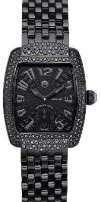 Michele Woman's MWW02A000511 Urban Mini Noir Black Diamond Black IP Bracelet Watch