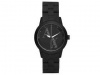 Armani Exchange Black Silicone Wrapped Stainless Steel Ladies Watch AX5075