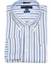 Tommy Hilfiger Men Custom Fit Striped Long Sleeve Shirt