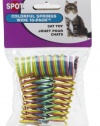 Ethical Pet Wide Durable Heavy Gauge Plastic Colorful Springs Cat Toy, 10-Pack