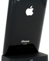 Black Charging Dock Cradle for Apple iPhone 4 with audio output