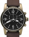 Burberry Endurance Chronograph Black Dial Brown Leather Strap Mens Watch BU7810