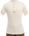 Polo By Ralph Lauren Beige Ecru Henley 2 Short Sleeve Shirt Small