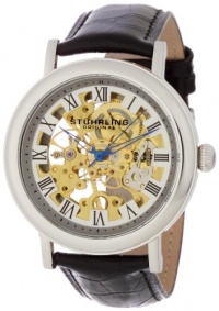 Stuhrling Original Men's 313A.331531 Classic Delphi Macbeth Mechanical Skeleton Silver Tone Watch