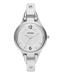 Lock down a trendy look with this vintage-inspired cuff watch from Fossil's Georgia collection.