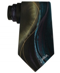 Etch out your unique style with this abstract silk tie from Jerry Garcia.