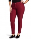 Karen Kane Women's Plus-Size Twill Skinny Jean, Red, 16W