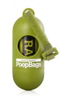 Earth Rated Green Dispenser with 15 Dog Waste Poop Bags