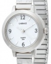 Carriage Women's C7A241 Silver-Tone Round Case White Dial Silver-Tone Stainless Steel Expansion Band Watch