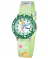 Clap if you believe in fairies! This fun Time Teacher watch from Disney is a helpful time-telling tool. Featuring everyone's favorite pixie, Tinker Bell, the hour and minute hands are clearly labeled for easy reading.