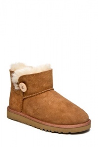 Ugg New Ugg? Australia Mini Bailey Button Chestnut 3 Kids Boots