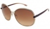 Tom Ford TF 222 Leila 28A Gold And Amber Metal Sunglasses