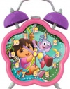 Nickelodeon Dora the Explorer DEC196 Quartz Analog Alarm Clock (Pink/Purple)