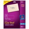 Avery Easy Peel Clear Shipping Labels for Inkjet Printers, 1.3 x 4-Inches, Pack of 140 (18662)