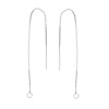 Sterling Silver Ear Threads Threaders 4 Inch Box Chain With Loop