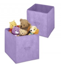 Whitmor 6405-909-2-PRPL 14-Inch Collapsible Cube, Purple 2-Pack