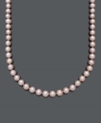 The ultimate possession of femininity. Belle de Mer's delicate strand of pink cultured freshwater pearls (8-1/2-9-1/2 mm) completes a look fit for a princess. Crafted in 14k gold. Approximate length: 18 inches.