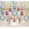 One-derful Birthday Boy Mega Value Pack Swirl Decorations Party Accessory