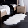 Sheepskin Rug Double Pelt Natural White Fur 2x6