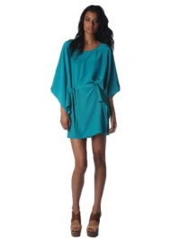 Twelfth Street By Cynthia Vincent Womens Mini Kaftan in Teal - Teal - Small