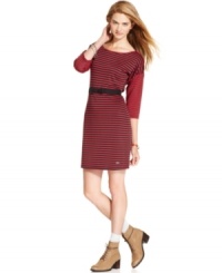 Tommy Girl delivers downright cute style with a striped day dress that flaunts a bow-belt and extra-comfy design.