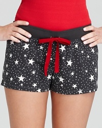 Star-struck sleep shorts with contrast tie from PJ Salvage.