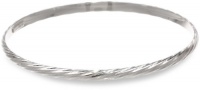 Sterling Silver 4mm Twisted Slip-On Bangle Bracelet